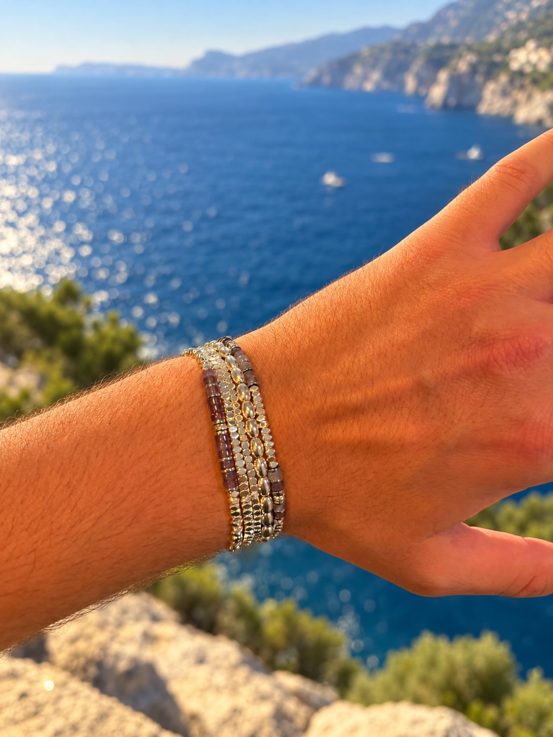 The Amethyst Set above the coast