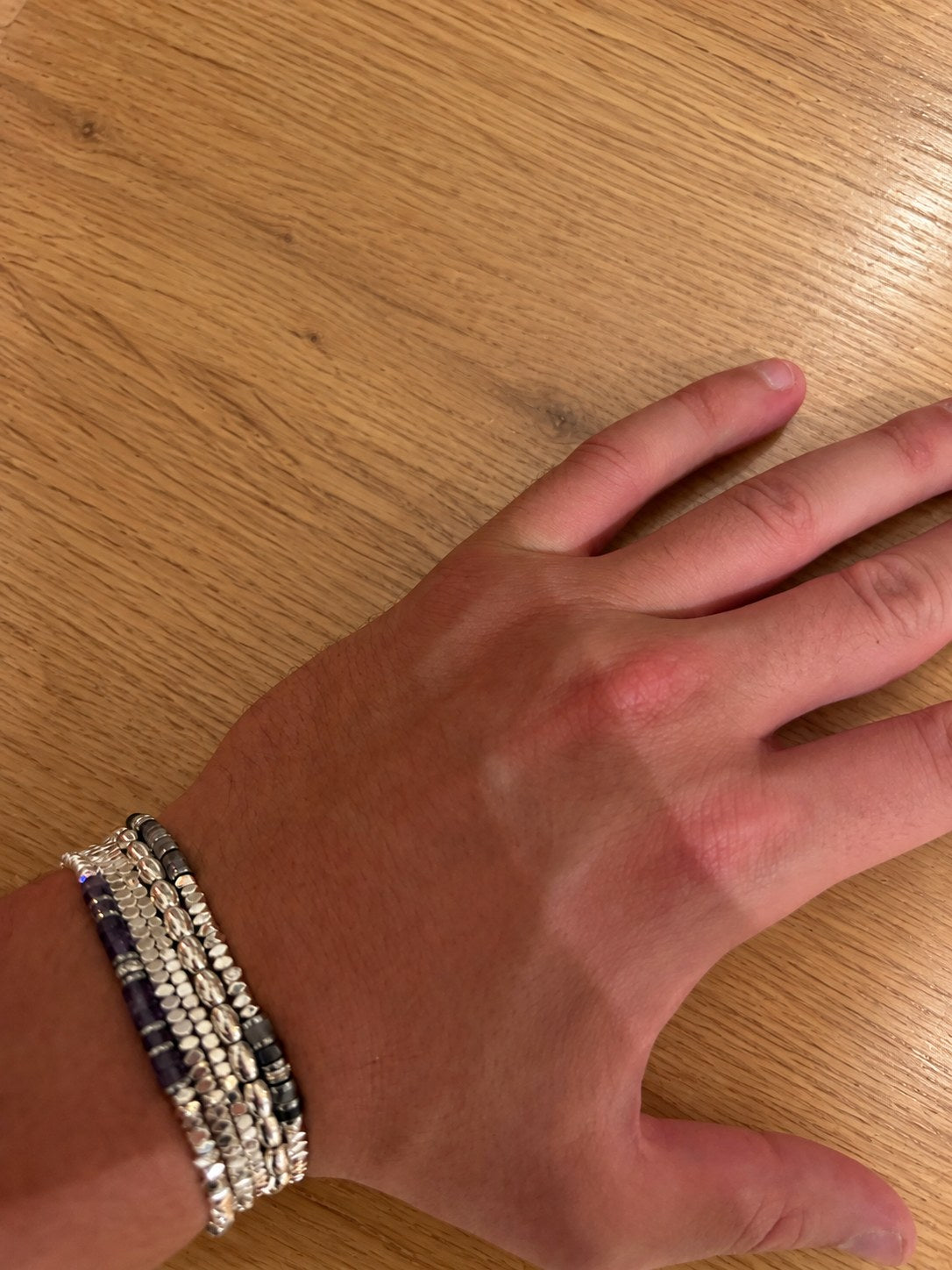The Amethyst Set on the wrist