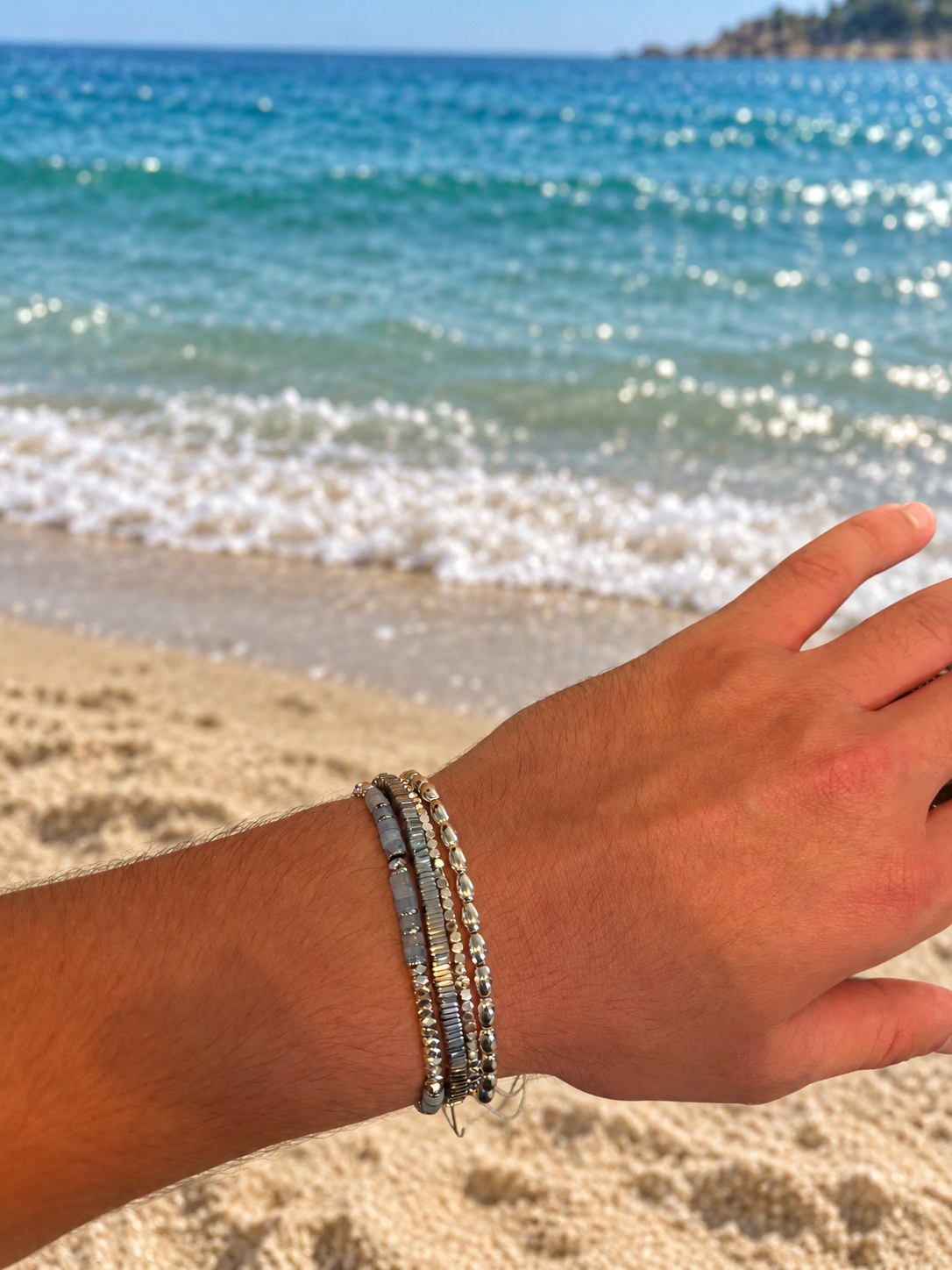 The Aqua Set on the beach