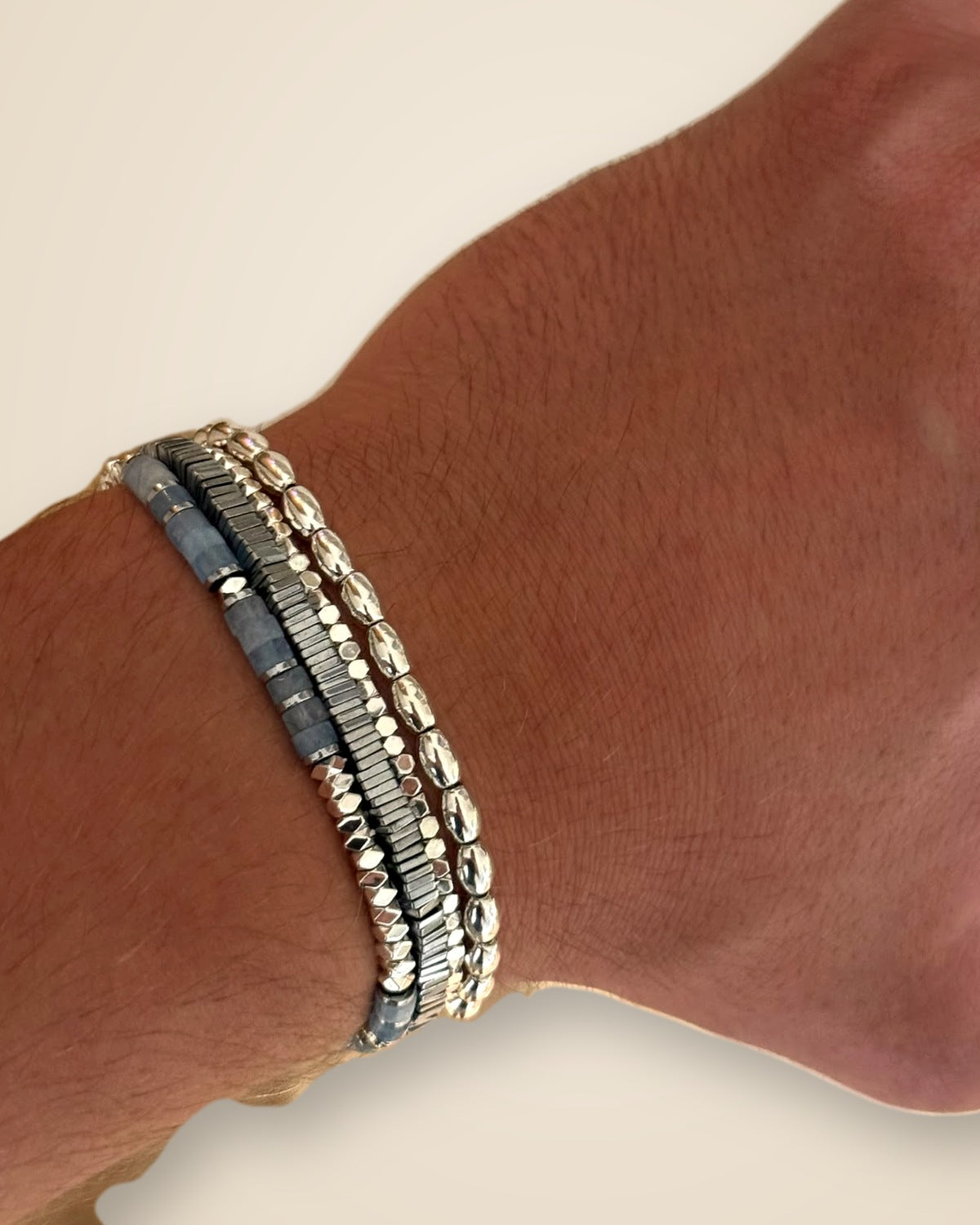 The Aqua Set on the wrist