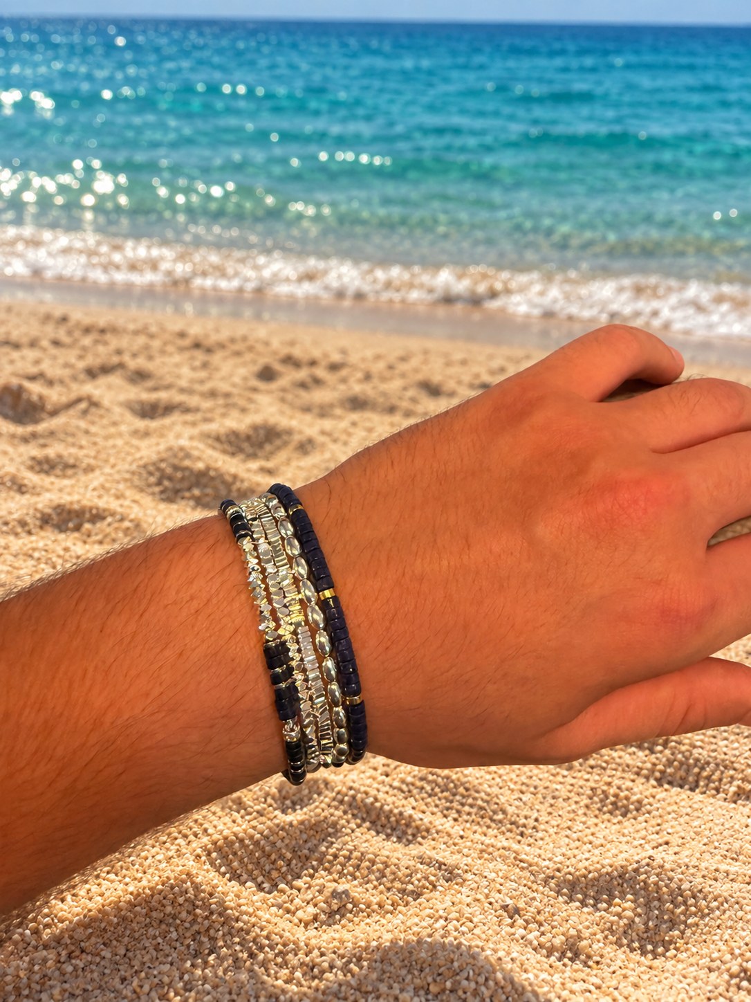 The Lapis Set on the beach